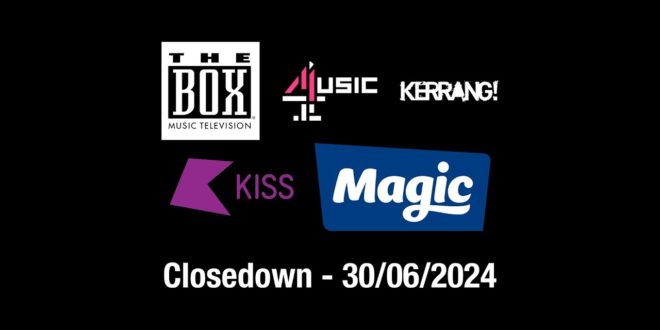 Kraj za 4Music, KISS, Magic TV, The Box, Kerrang na Astra 28,2 E